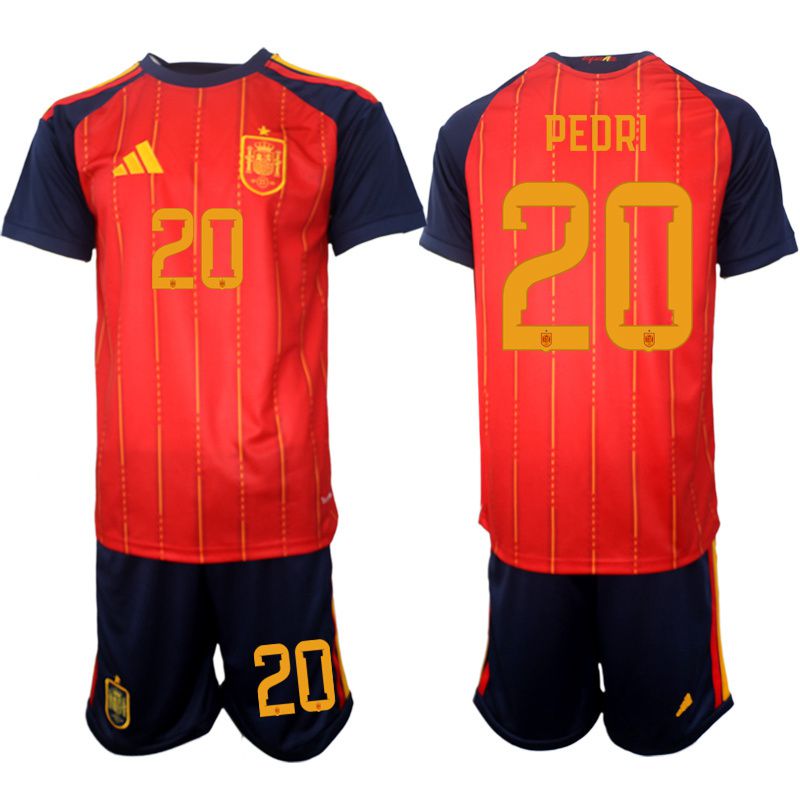 Men 2026 World Cup National Team Spain home red #20 Soccer Jersey->spain jersey->Soccer Country Jersey